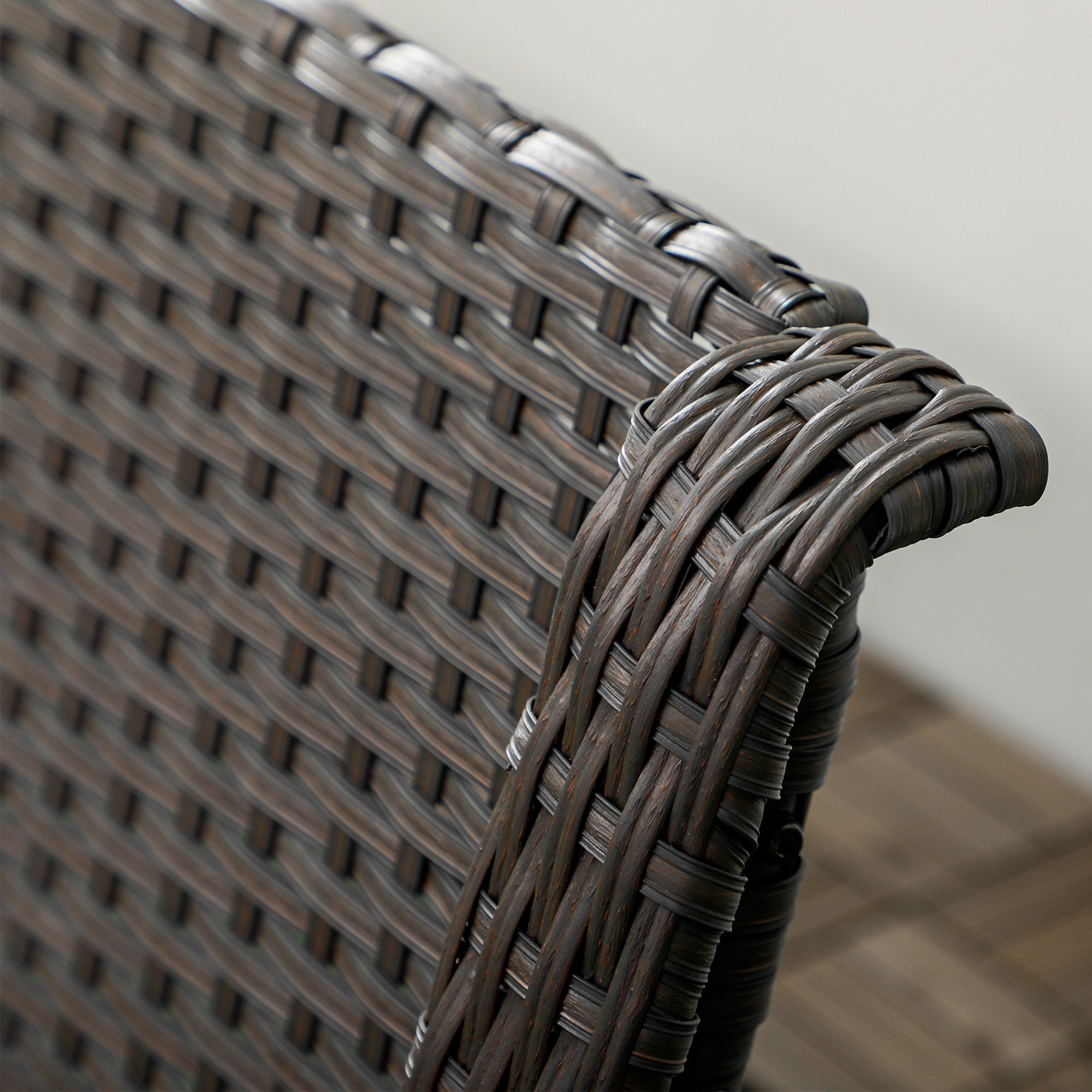3-Seat Outdoor Rattan Sofa with Cushions