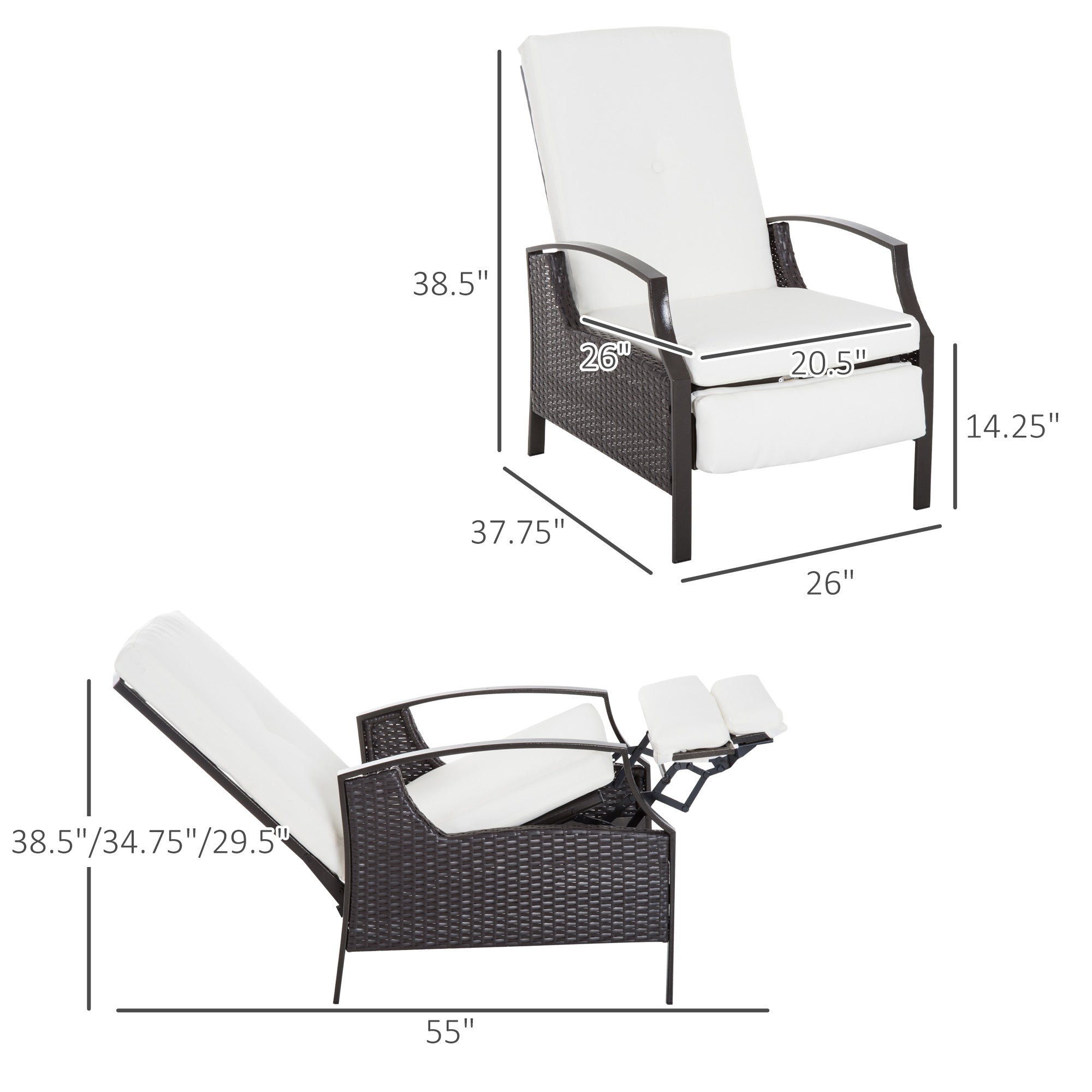 Outdoor Reclining Lounge Chair