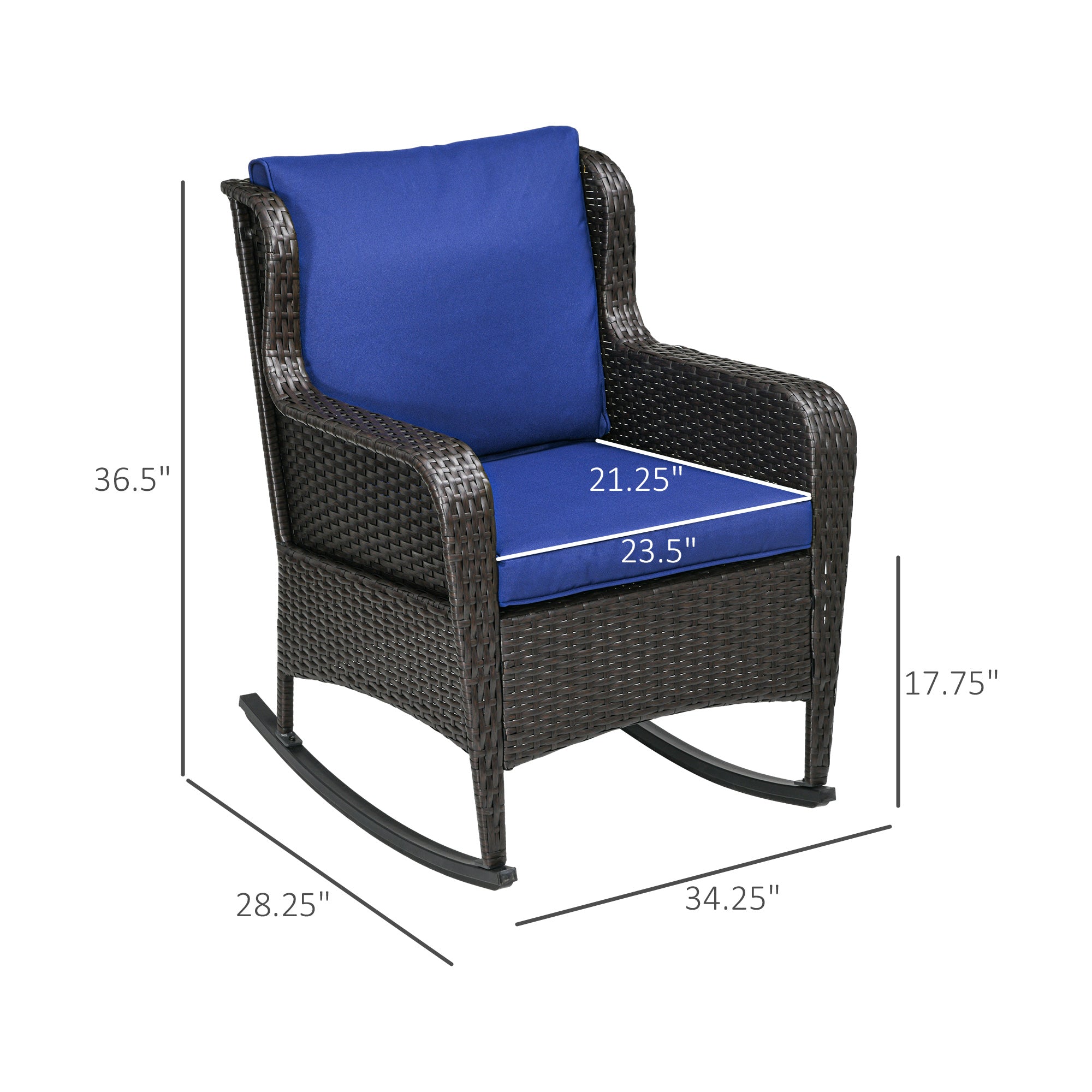 Outdoor Rattan Rocking Chair