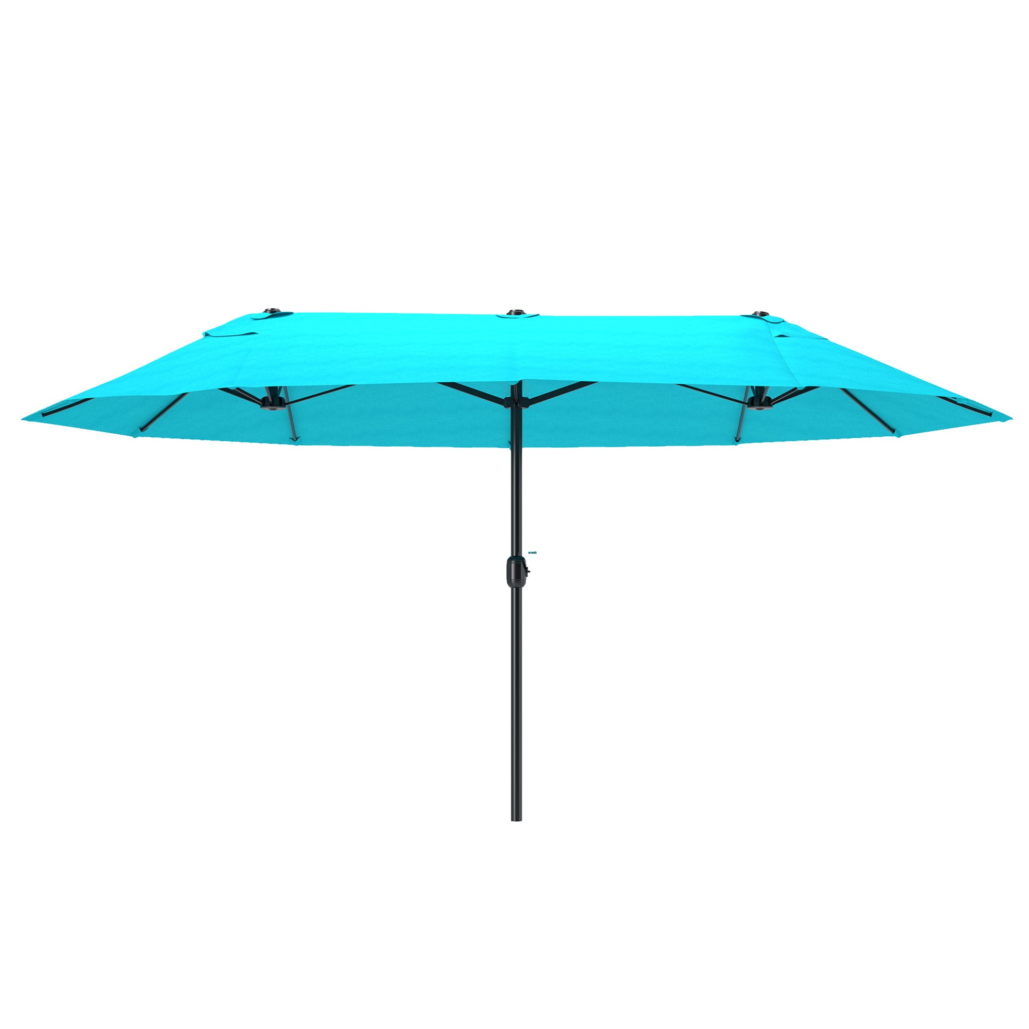 15ft Double-Sided Market Umbrella – Extra-Large Outdoor Patio Umbrella with Crank Lift – UV-Resistant Fabric for Poolside, Garden, or Deck