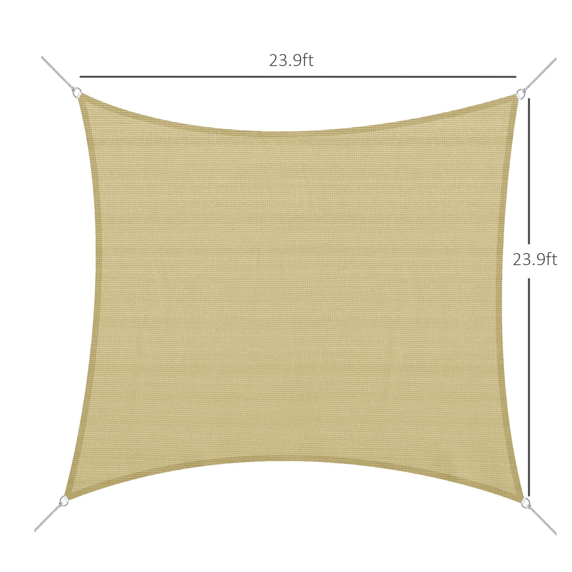 UV-Blocking Sun Shade Sail – 24' x 24' Patio Canopy for Deck, Yard & Outdoor Use