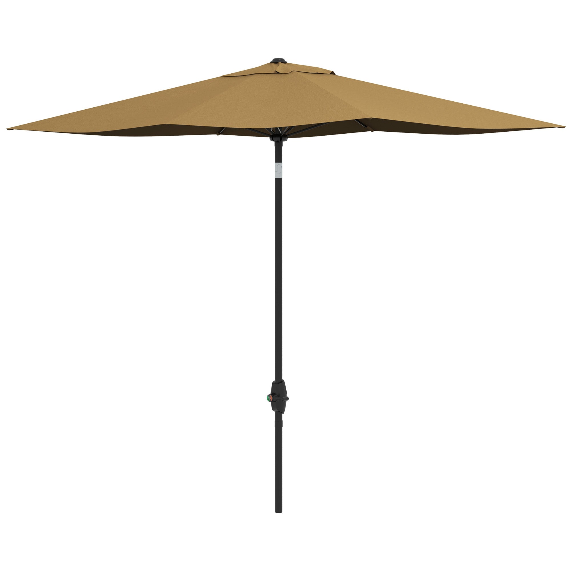UV-Resistant Tilting Patio Umbrella – 9.5 ft Wide, Crank Lift, Outdoor Market Parasol