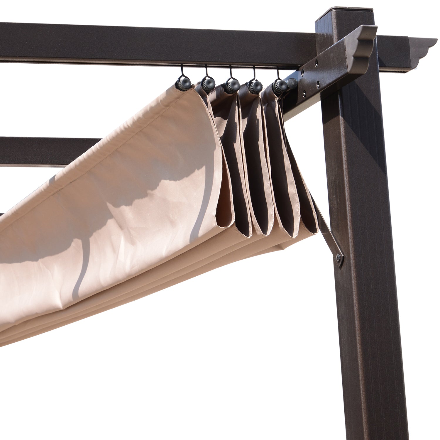 10' x 13' Outdoor Pergola Canopy with Sliding Shade