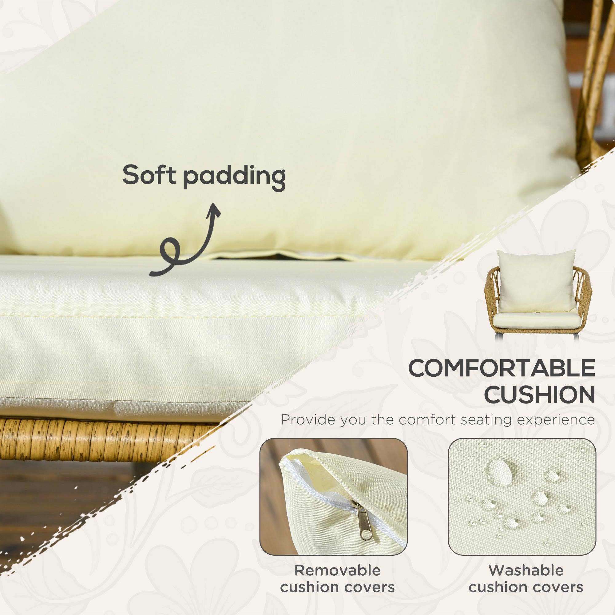 3-Piece Outdoor Rocking Chair Set
