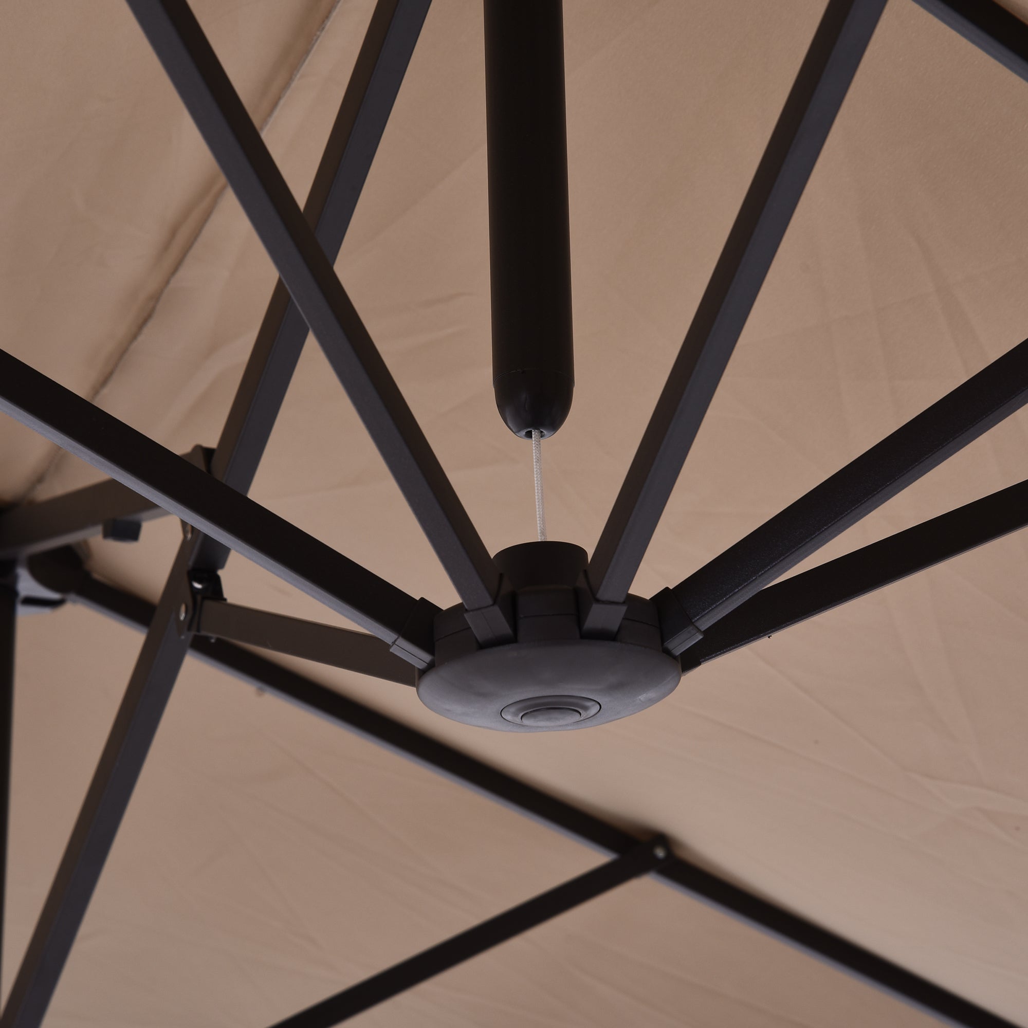 15ft Double-Sided Market Umbrella – Extra-Large Outdoor Patio Umbrella with Crank Lift – UV-Resistant Fabric for Poolside, Garden, or Deck