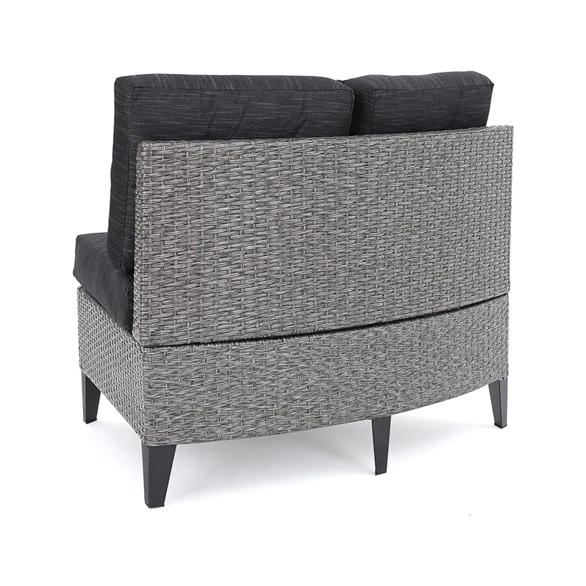 8-Seater Modular Outdoor Half-Circle Rattan Sofa Set – Weather-Resistant Patio Sectional with Cushions