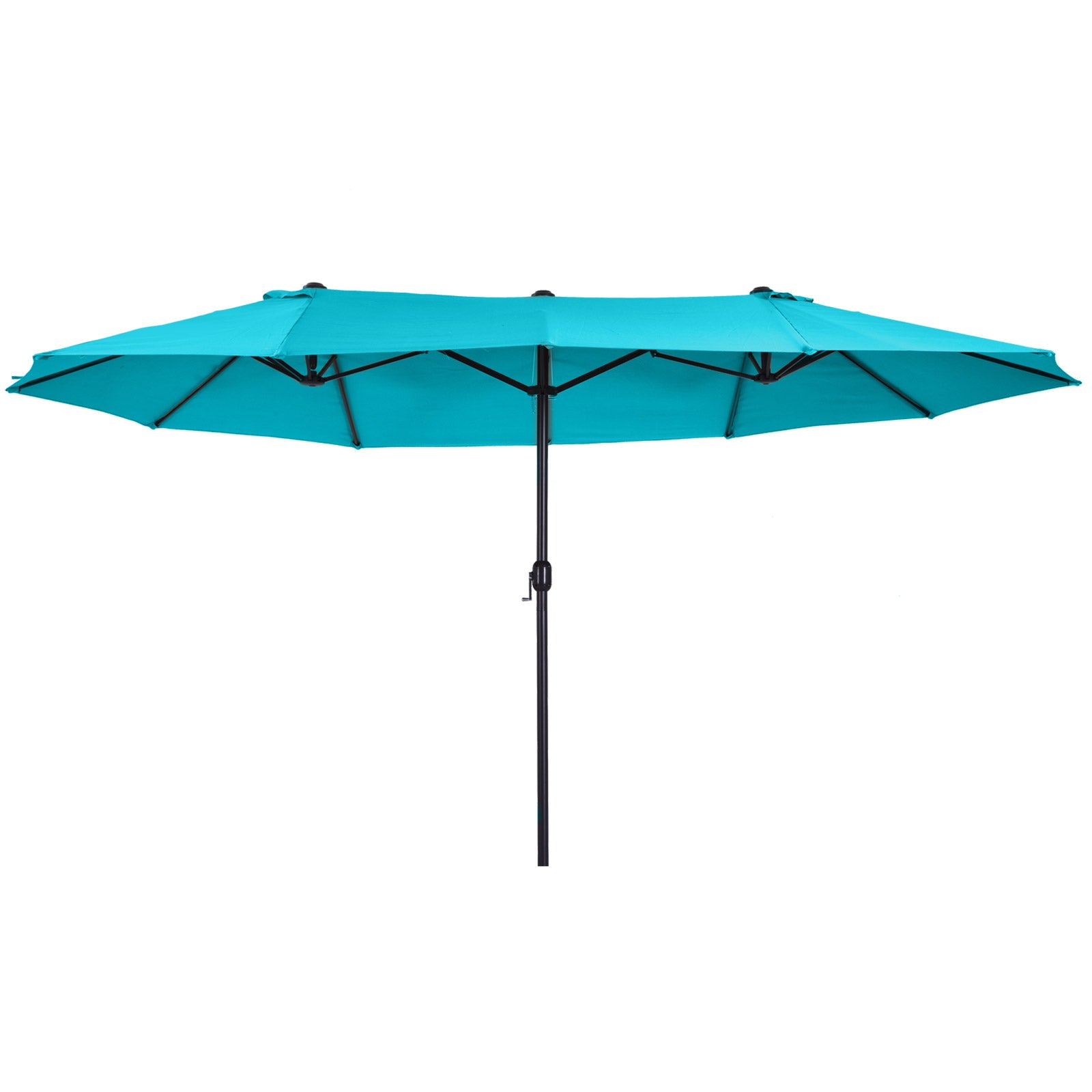 15ft Double-Sided Market Umbrella – Extra-Large Outdoor Patio Umbrella with Crank Lift – UV-Resistant Fabric for Poolside, Garden, or Deck