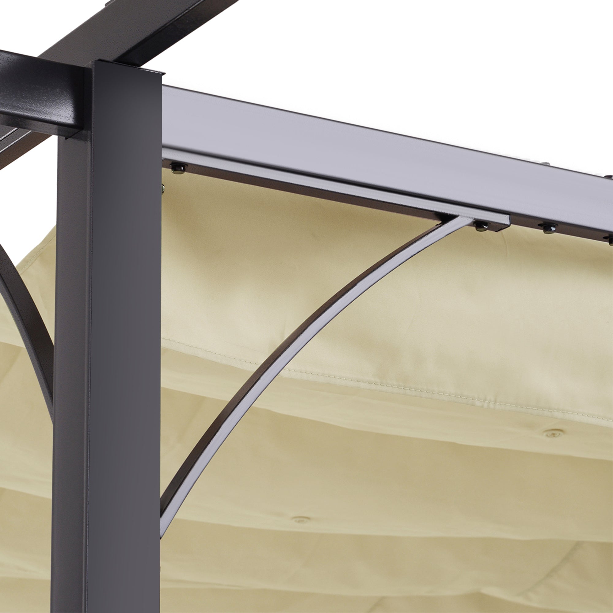 10' x 10' Outdoor Pergola with Retractable Canopy