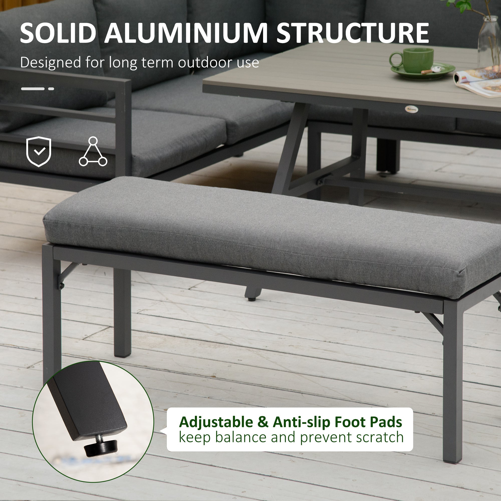 4-Piece Aluminum Outdoor Dining & Conversation Set